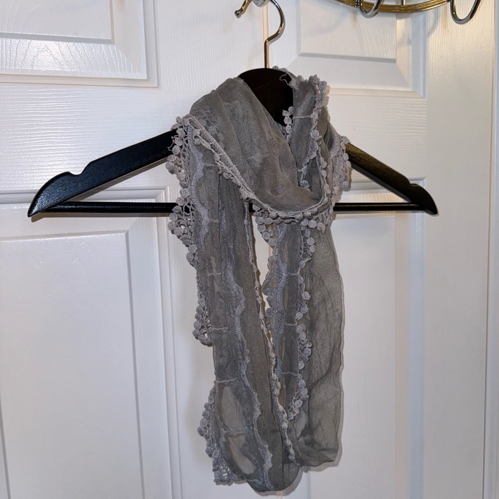 Urban Outfitters Gray/ Slate Blue Lightweight Scarf